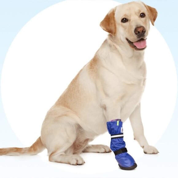 Medical Pet Shirts Blue Waterproof Dog Boot with Velcro Straps - Picture 1 of 9